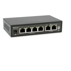 LevelOne Switch 6 Fast Ethernet-Ports mit 4 PoE-Ports 60W (FEP-0631)