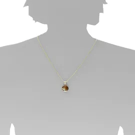 Ostsee-Schmuck Kettenanhänger Windflüchter 16 mm Gelbgold