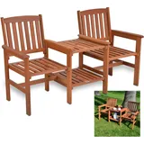 HECHT® Gartenbank Holzbank Sitzbank Holz 2Sitzer Garten Park Teebench Bank Tisch