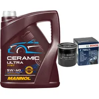 EISENFELS Inspektionspaket enthält 5 Liter Motoröl Ceramic Ultra 5W-40 Ölfilter kompatibel mit Qashqai +2 I J10 JJ10 1.6 2.0 Juke F15 Pulsar Schrägheck C13 NV200 Evalia Note E12 1.2 J11 J11 Tiida