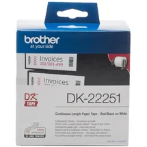 Brother Etikettenrolle DK-22251 Weiß 62 mm