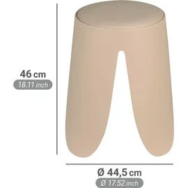 Wenko Badhocker Comiso beige matt, belastbar bis 180 kg