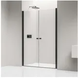 nextrend - gmbh NT218 Nischendusche rechts 88 x 195 cm Schwarz matt/Sicherheitsglas Duschwanne