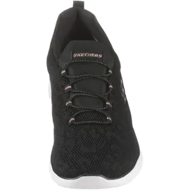 SKECHERS Summits - Leopard Spot black mesh rose gold trim 36