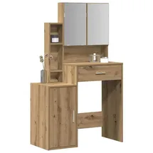 vidaXL - Schminktisch Eiche Handwerklich 80 X 35 X 132 Cm Holzwerkstoff