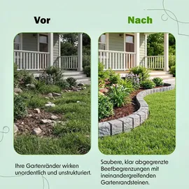 GARDENIX Rasenkante 180 x 10 x 10 cm grau