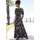 VIVANCE Maxikleid Blumendruck Schwarz 46