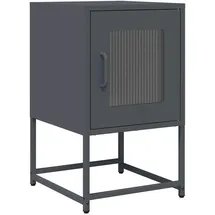 vidaXL Nachttisch Anthrazit 36x39x60,5 cm Kaltgewalzter Stahl