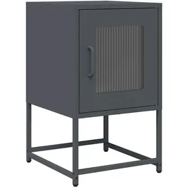 vidaXL Nachttisch Anthrazit 36x39x60,5 cm Kaltgewalzter Stahl