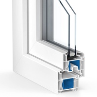 Kömmerling 70 AD, Kunststofffenster, Weiß RAL 9016, 500 x 500 mm, festverglast, 2-fach Verglasung, individuell konfigurieren