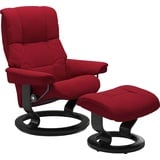 Stressless Relaxsessel STRESSLESS "Mayfair" Sessel Gr. ROHLEDER Stoff Q2 FARON, Classic Base Schwarz, Relaxfunktion-Drehfunktion-PlusTMSystem-Gleitsystem, B/H/T: 79 cm x 101 cm x 73 cm, rot (red q2 faron) Lesesessel und Relaxsessel
