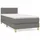 vidaXL Boxspringbett 100 x 200 cm Dunkelgrau