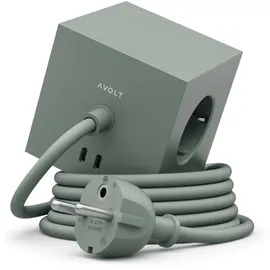 Avolt Square 1 Steckdosenleiste USB-C 30 W 1,8 m  Oak Green