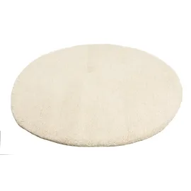 THEKO Wollteppich THEKO "Taza Royal" Gr. 9, beige (natur weiß), H:24mm Ø:150cm, Schurwolle, Teppiche, echter Berber Teppich aus Marokko, reine Schurwolle, handgeknüpft