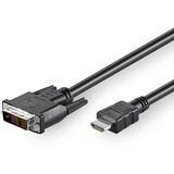 Wentronic 50579 19pol. HDMI-Stecker > DVI-D (18+1) Stecker 1m