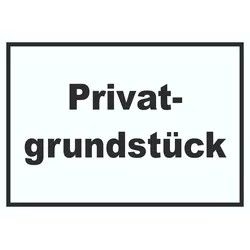 HB-Druck Privatgrundstück Schild schwarz-weiß A6 (105x148mm)