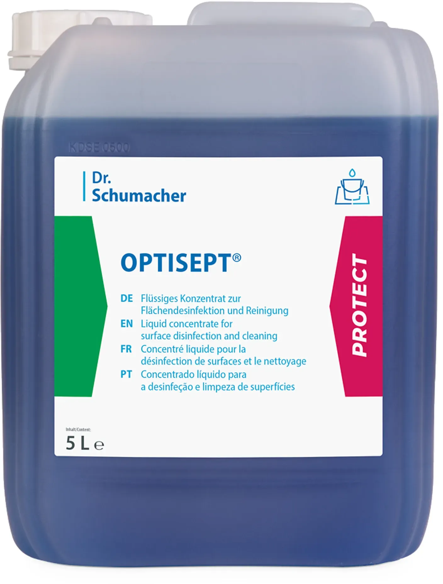 Dr. Schumacher Optisept flüssiges Konzentrat zur Flächendesinfektion und Reinigung 3 x 5 Liter Kanister
