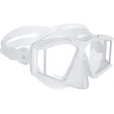 CRESSI Horizon Mask Clear/White- Unisex Tauch und Schnorchelmaske mit 4 Separaten Temperargläsern für eine Pneingeschränkte Rundumsicht, Klar/Weiß