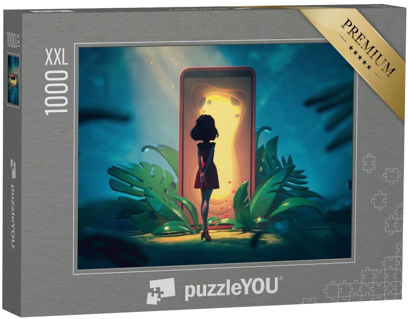 puzzleYOU Puzzle Das Smartphone, Tor zu einer anderen Welt, 1000 Puzzleteile, puzzleYOU-Kollektionen Illustrationen
