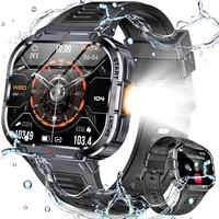 Fitonme Smartwatch Damen mit Telefonfunktion, LED Taschenlampe, 100+ Sportmodi,
