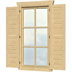 Fensterladen SKANHOLZ, beige (natur), Holz, Fensterläden
