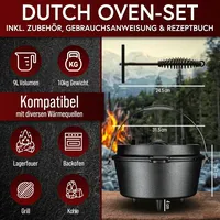 gusskönig Dutch Oven 9 l mit Füßen