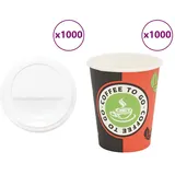 vidaXL Pappbecher 0,24 l Mehrfarbig 1000 St.