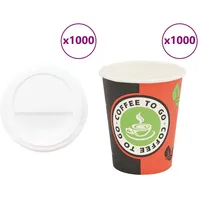 vidaXL Pappbecher 0,24 l Mehrfarbig 1000 St.