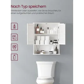 VASAGLE Badezimmerschrank 20 x 60 x 70 cm Weiß
