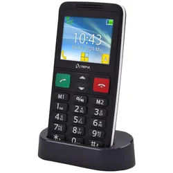 Olympia Mobiltelefon LUX - große Tasten mit Hintergrundbeleuchtung, Farb-Display, Seniorenhandy, Schwarz