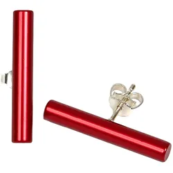 Paar Ohrstecker DEMARIE "eloxiertes Aluminium rot", Damen, Gr. ONE-SIZE, Metall, pink (fuchsia), Ohrringe Ohrstecker
