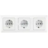 ChiliTec Milos Set 3 Steckdosen + 3-fach Rahmen