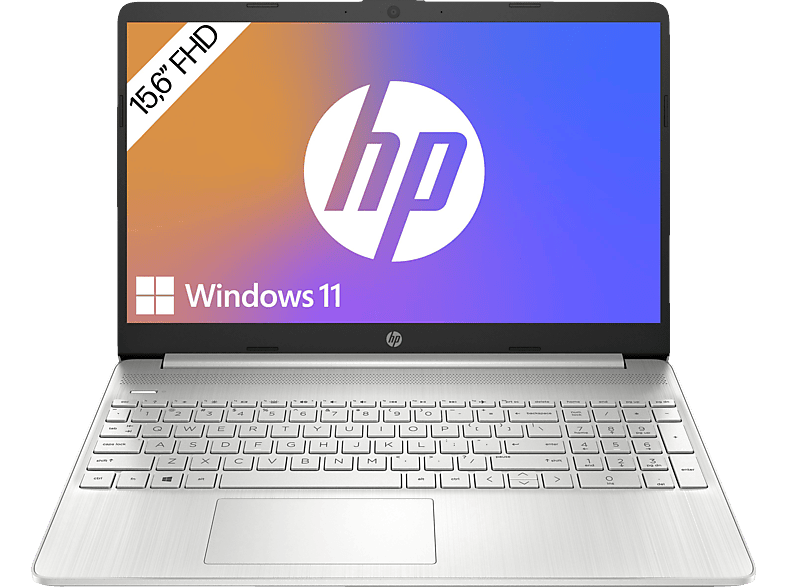 HP Laptop 15s-fq5353ng, Notebook, mit 15,6 Zoll Display, Intel® CoreTM i5,i5-1235U Prozessor, 8 GB RAM, 512 SSD, Iris® Xe, Natursilber, Windows 11 Home (64 Bit)