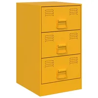 VidaXL Nachttisch Senfgelb 34,5x39x62 cm Stahl