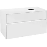 Villeroy & Boch Collaro Waschbeckenunterschrank 100 x 55 cm Glossy White