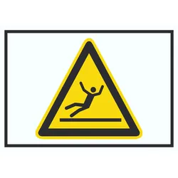 HB-Druck Achtung Rutschgefahr Symbol A4 Rückseite selbstklebend Schild