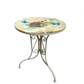 Eurographics Gartentisch Ø 60 x 71 cm Weiß