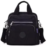 ZUICC Mehrschichtiger Wasserdichter Rucksack Aus Nylon,3 in 1 Waterproof Multifunctional Casual Crossbody Bag,wasserdichte Nylon-Umhängetasche,Damen Nylon Kleiner Rucksack Mode Handtasche (Schwarz)