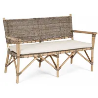 BIZZOTTO Gartenbank Tarifa aus Rattan mit Kissen
