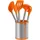 Bra Efficient Set mit 5 Küchenutensilien und Karussell Edelstahl Nylon Silikon 14,5 x 15 x 37,5 cm Orange