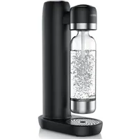 Arendo Wassersprudler schwarz mit 1L PET-Flasche