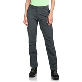 Schöffel Engadin1 Wanderhose Damen Pants strapazierfähige Damen Hose für Wanderungen, wasserabweisende Outdoor Hose mit sportlichem Schnitt, asphalt, 38
