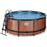 EXIT TOYS Wood Pool Set 360 x 122 cm inkl. Filterpumpe