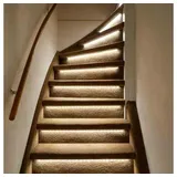 proventa LED-Treppenstufenbeleuchtung für 15 Stufen dimmbar 22W warmweiß