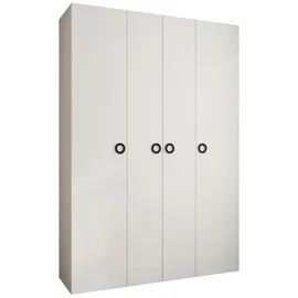 abiks möbel Drehtürenschrank COMO 170 x 245,5 x 50 cm Schwarz/Weiß