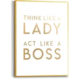 Reinders! Bild LADY BOSS (BHT 30x40x1.60 cm) - gold - BHT 30x40x1.60 cm