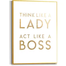 Reinders! Bild LADY BOSS (BHT 30x40x1.60 cm) - gold - BHT 30x40x1.60 cm