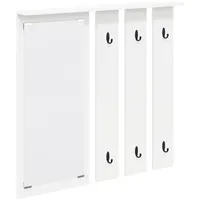 VidaXL Garderobenständer mit Regal und Spiegel Weiß 84 x