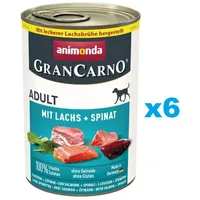 Animonda GranCarno Adult Rind + Lachs mit Spinat 6 x 400 g