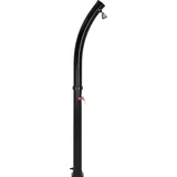 Ml-design Solardusche 20l 222cm Rund Mit Schwenkbarer Runder Duschkopf, Schwarz Gebogen, Warmes Wasser 60°c Ohne Stromanschluss, Mit Gartenschlauch-anschluss, Solar Gartendusche Außendusche Pooldusche